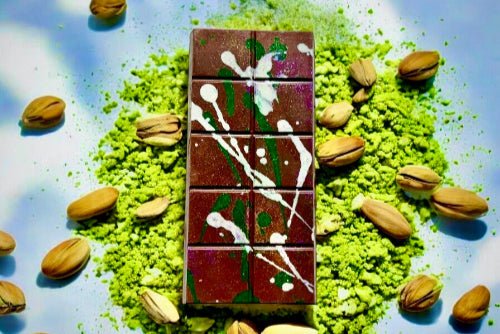 Chocolate, Dubai Chocolates, Pistachio chocolate, Knafeh Chocolate Bar, Knafeh, Kunafa, Dubai Chocolate, Pistachio