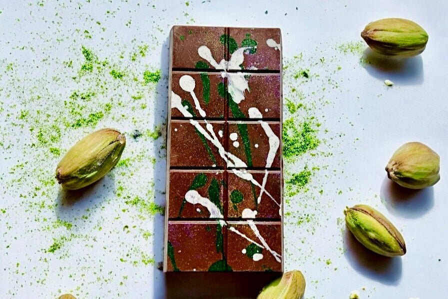Chocolate, Dubai Chocolates, Pistachio chocolate, Knafeh Chocolate Bar, Knafeh, Kunafa, Dubai Chocolate, Pistachio